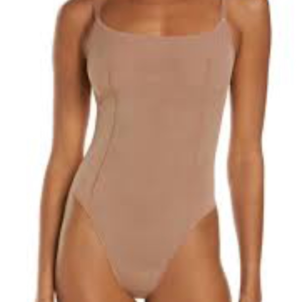 Nude Bodysuit - Skims Power Mesh Thong Bodysuit - size 3X